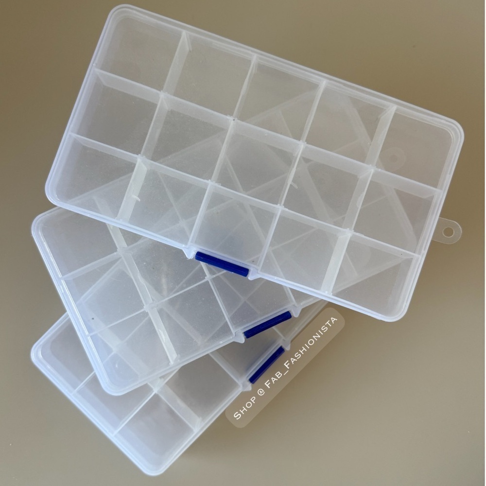 3 Jewelry storage plastic containers